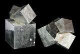 Flat: Natural, Pyrite Cube Clusters From Spain - Pieces #92640-1